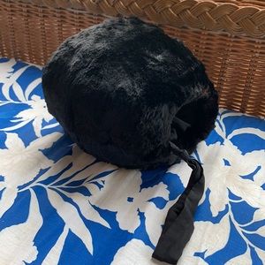 Vintage rabbit fur muff